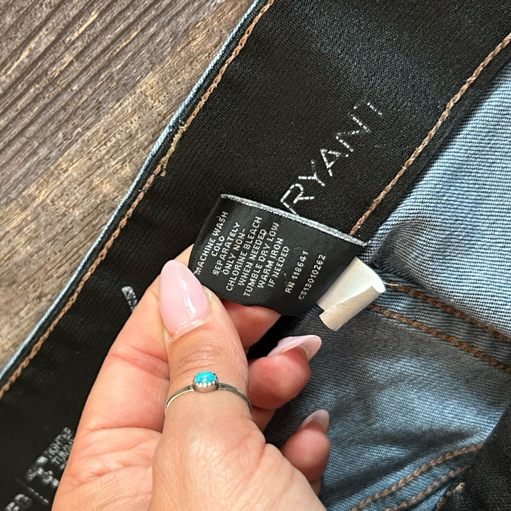 Lane Bryant Straight Leg Jeans Size 16 Avg Dark Wash Elastic Waist Tummy Control - Picture 7 of 10